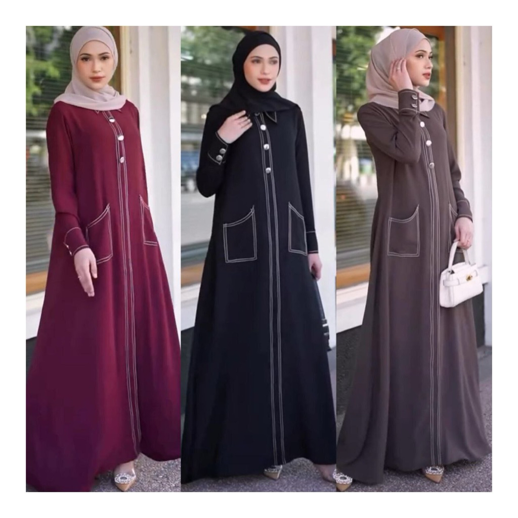 BISA COD - Saleendra Abaya - by Batik rahman - Gamis abaya terbaru - Gamis Lebaran Terbaru