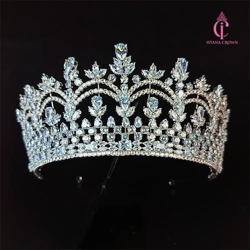 Yasmin Zircon Crown - Mahkota Zircon Mewah - Zirconia Wedding Crown