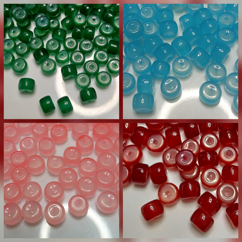 25 pcs - 10 mm GIOK BULAT DONAT, Manik Giok, DONAT, Banyak Warna