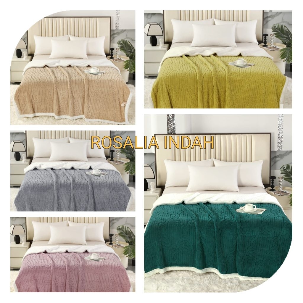 Rosalia Indah | Selimut Bulu Domba 180x200