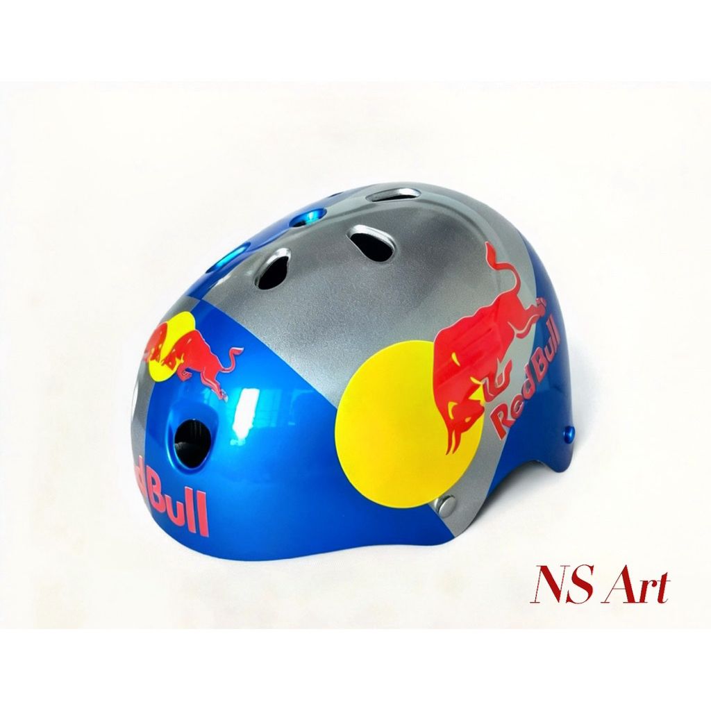 Helm redbull sepeda full air brush