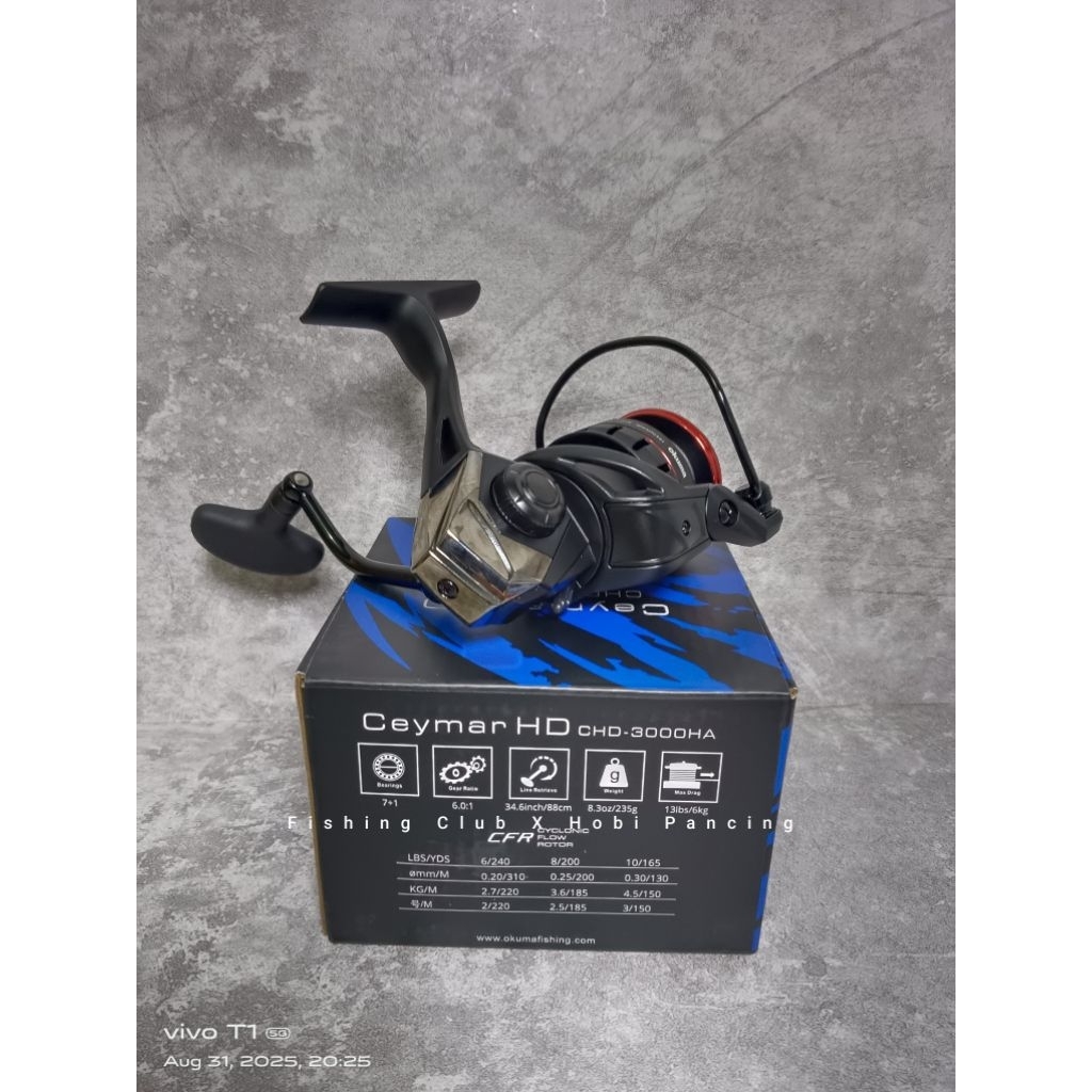 Reel Okuma Ceymar HD CHD 1000 2500 3000 4000 5000 Power Handle, Sudah SW Original 100%