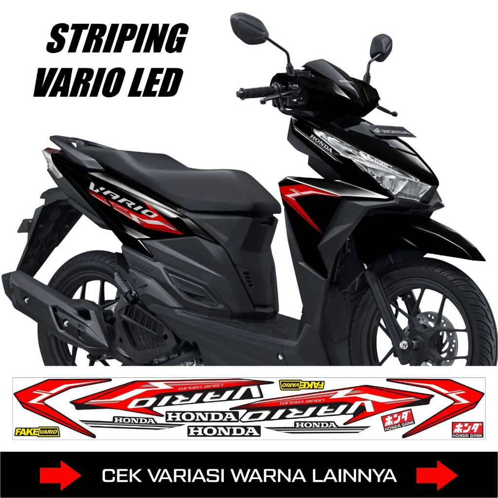 Stiker Striping Honda Vario 125 Led Old / STIKER STRIPING LES LIS BODY MOTOR VARIO LED 125 & 150