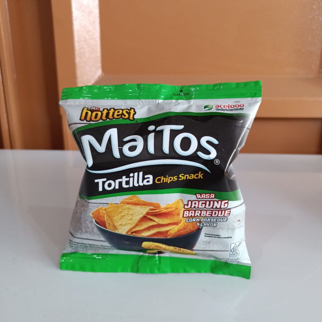 Toko Bintang Juara Maitos Tortilla Chips Snack Jagung Barbeque 10g