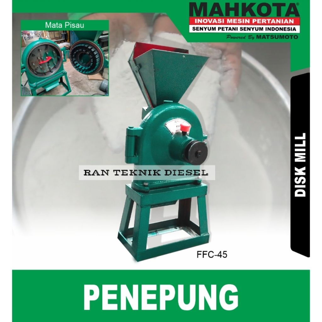 MESIN GILING TEPUNG DISK MILL MAHKOTA FFC 45