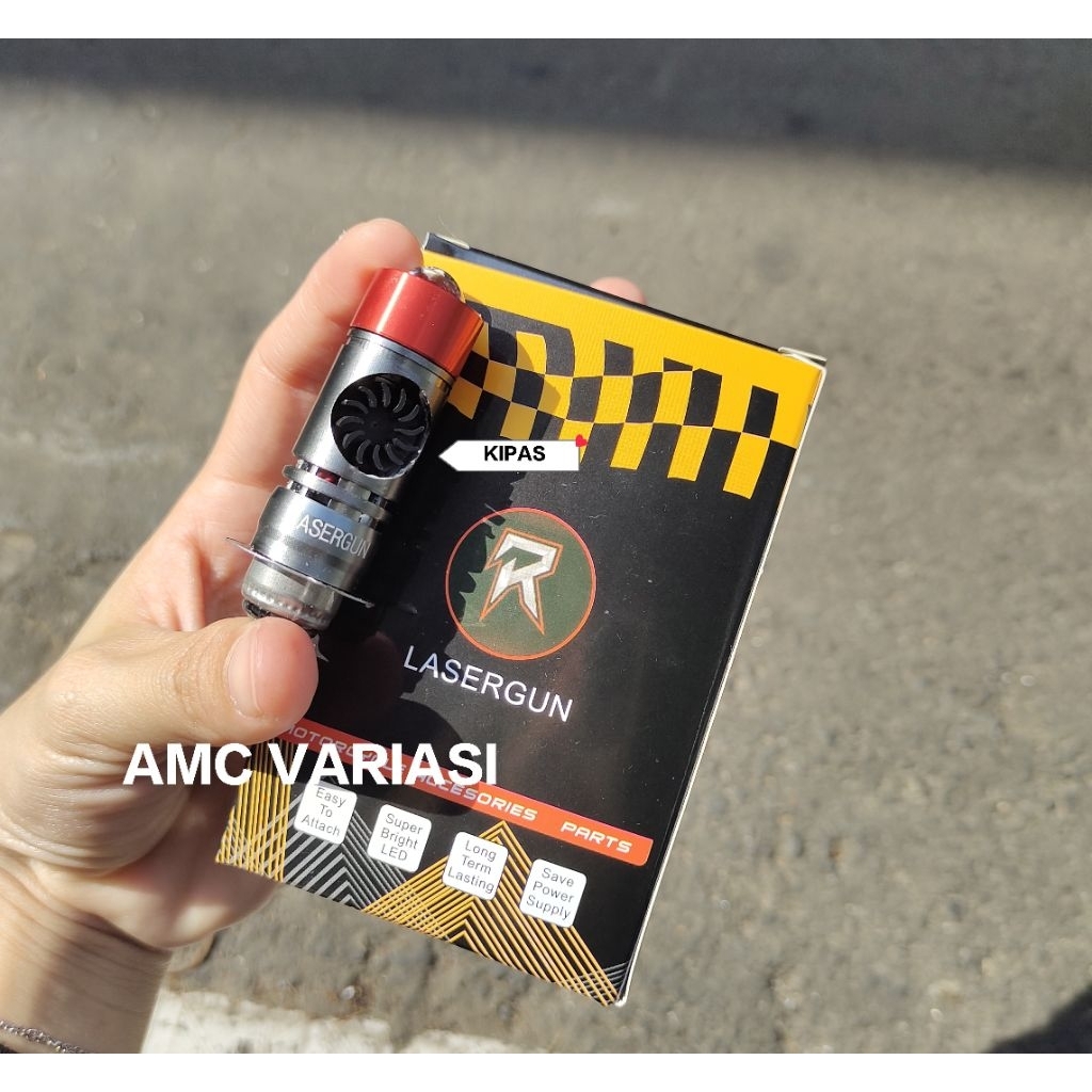 LAMPU DEPAN BILED PLUS KIPAS LAMPU LED H6 + KIPAS VARIO BEAT FINO JUPITER MX MIOJ VARIO125 JUPITER