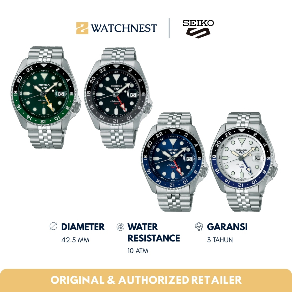Jam Tangan Pria SEIKO 5 GMT Original Garansi Resmi 3 Tahun