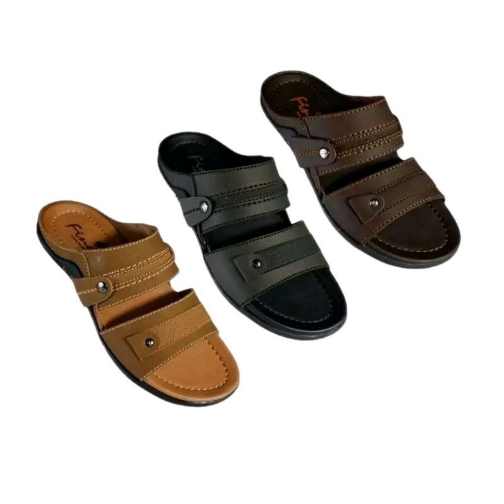 SANDAL PRIA FINOTTI BPZ 14 sendal slide pria kulit