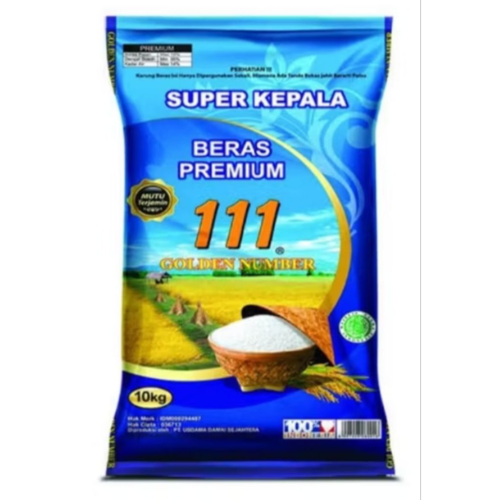 Medan, beras premium golden number 111 biru @10 kg