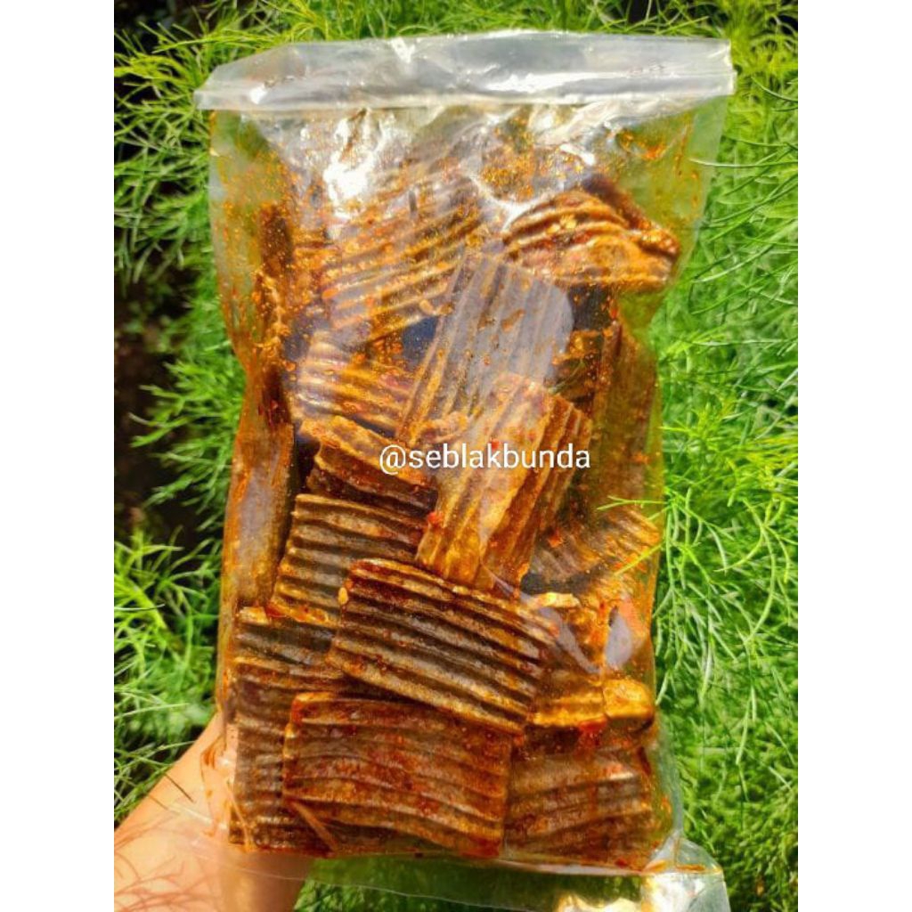 VIRAL!!!! SEBLAK KERUPUK JENGKOL PEDAS DAUN JERUK UKURAN 500 GR