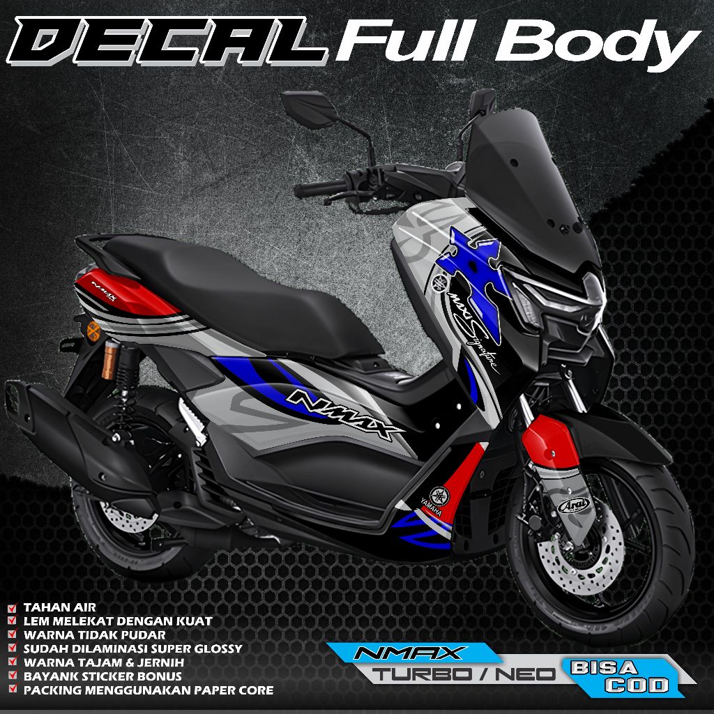 DECAL STICKER FULLBODY MOTOR YAMAHA NMAX NEO/TURBO