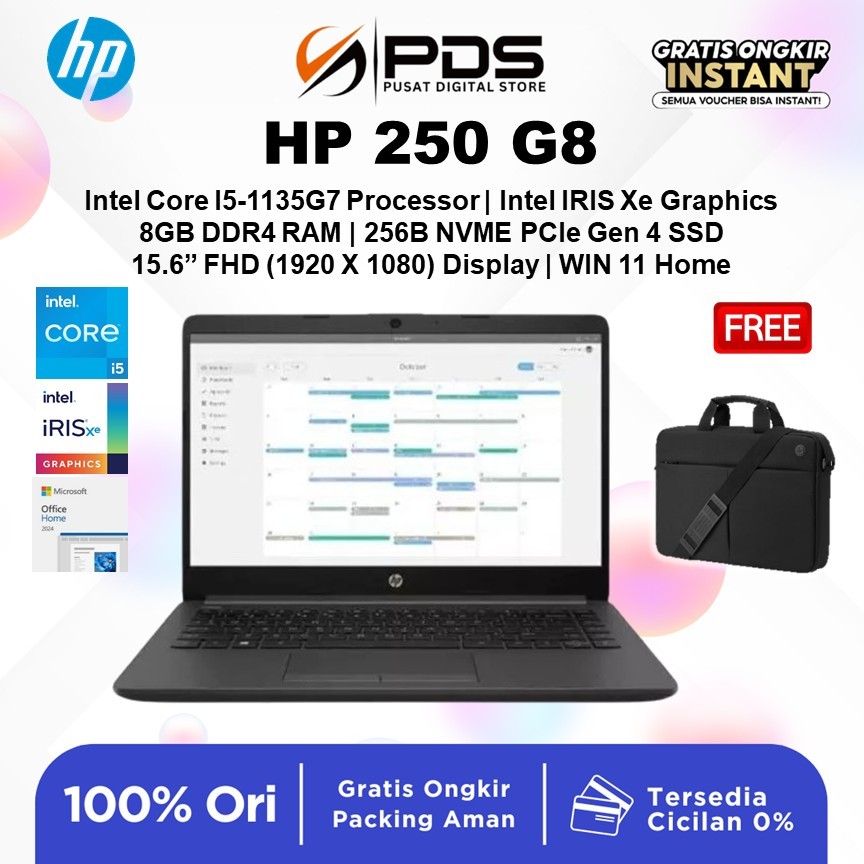 LAPTOP HP 250 G8 I5 1135G7 8GB 256GB W11 15.6FHD