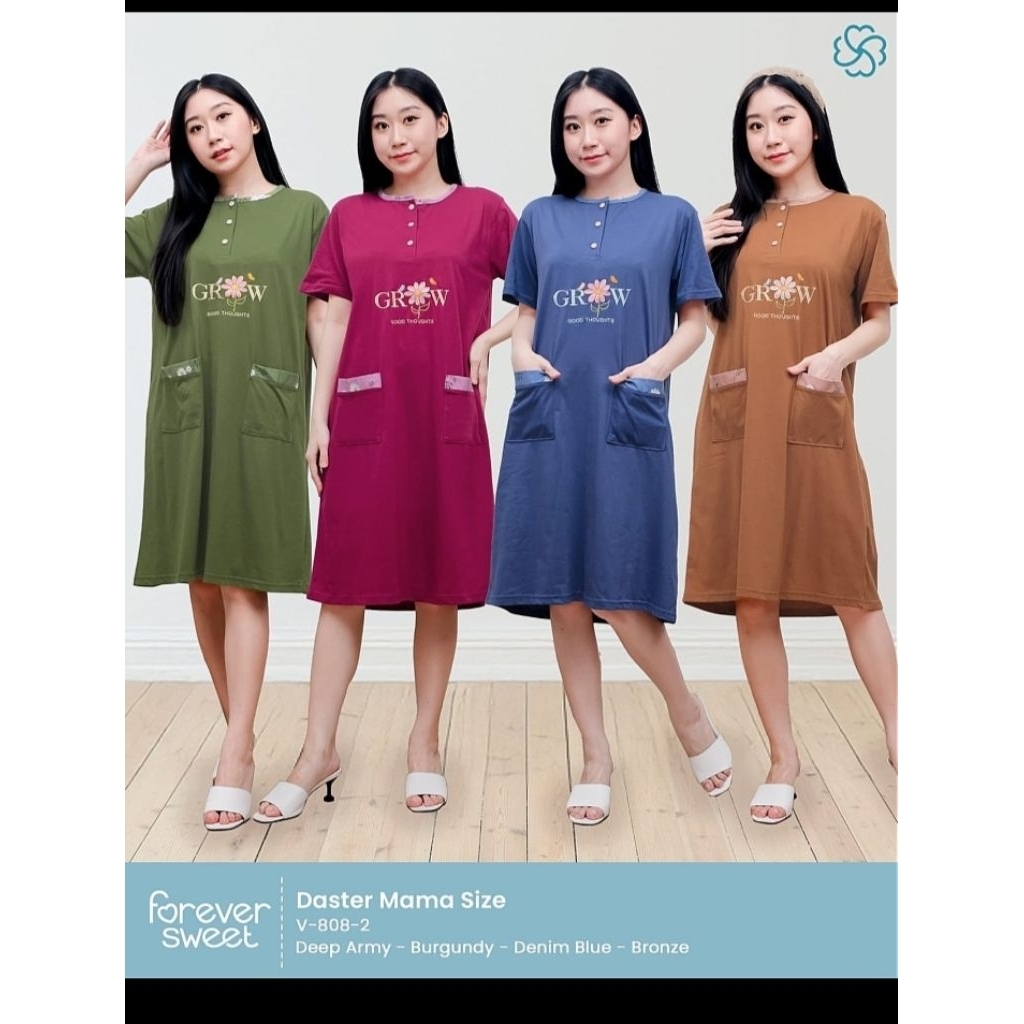 Daster Pendek Dewasa Mama size Busui Forever sweet
