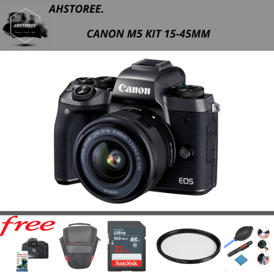 Kamera Canon M5 Kit 15-45mm F3.5-6.3 IS STM / Camera Canon / Kamera Mirrorless / Camera Mirrorless
