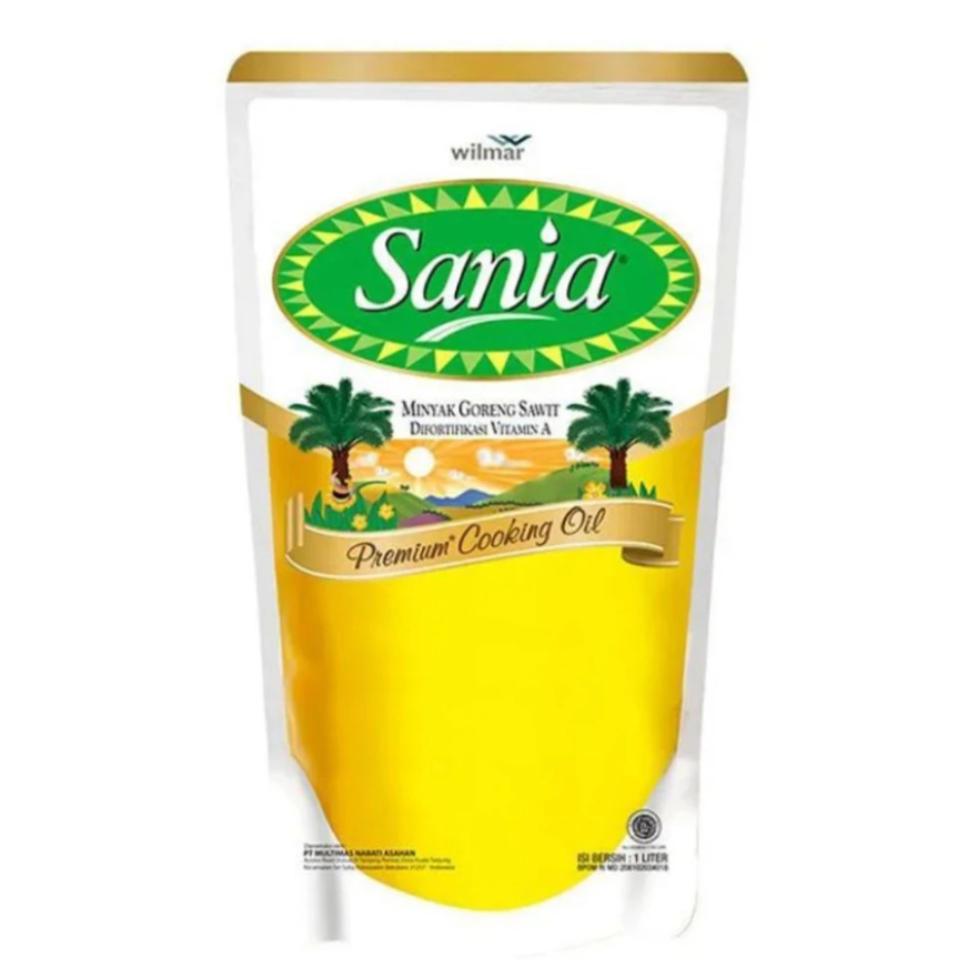 Minyak Goreng Pouch Sania 1 Liter / Minyak Goreng Sania 1 L