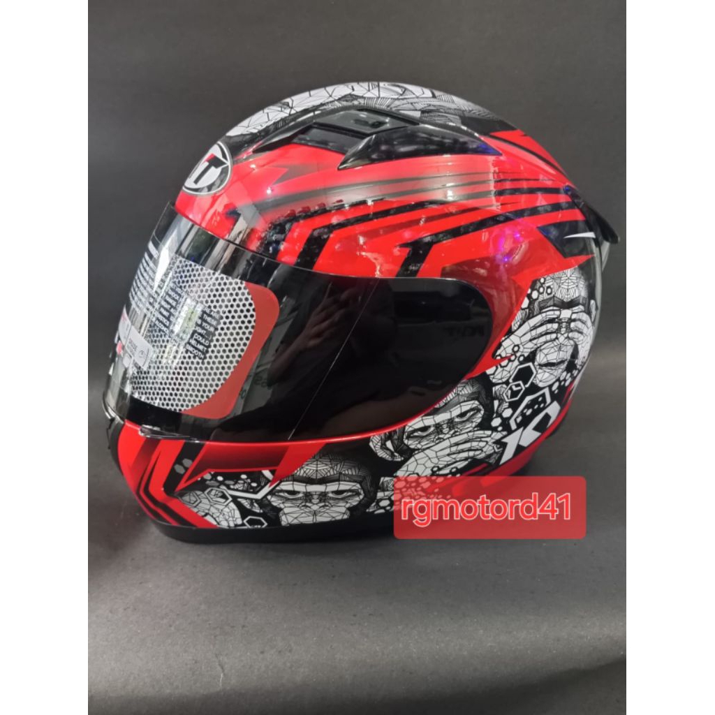HELM KYT R10 #7 FIRE RED/HELM FULL FACE