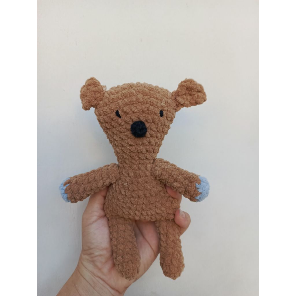 Boneka Rajut Teddy bear Mr Bean