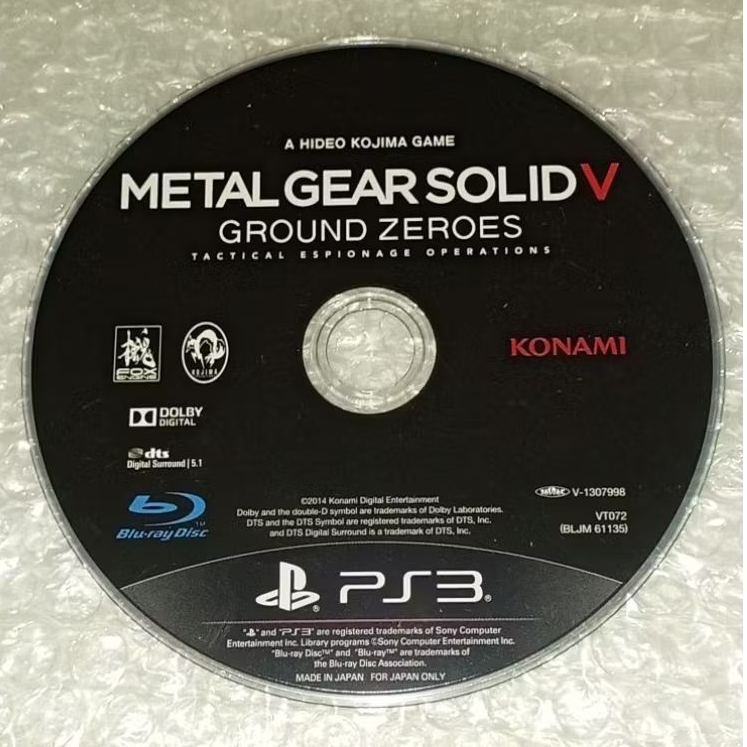 KASET PS 3 SECOND METAL GEAR SOLID V