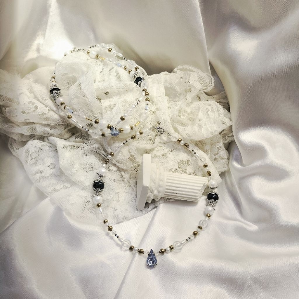 by vangelgleam "Witness of the Waves" choker necklace ocean sea pearl vintage