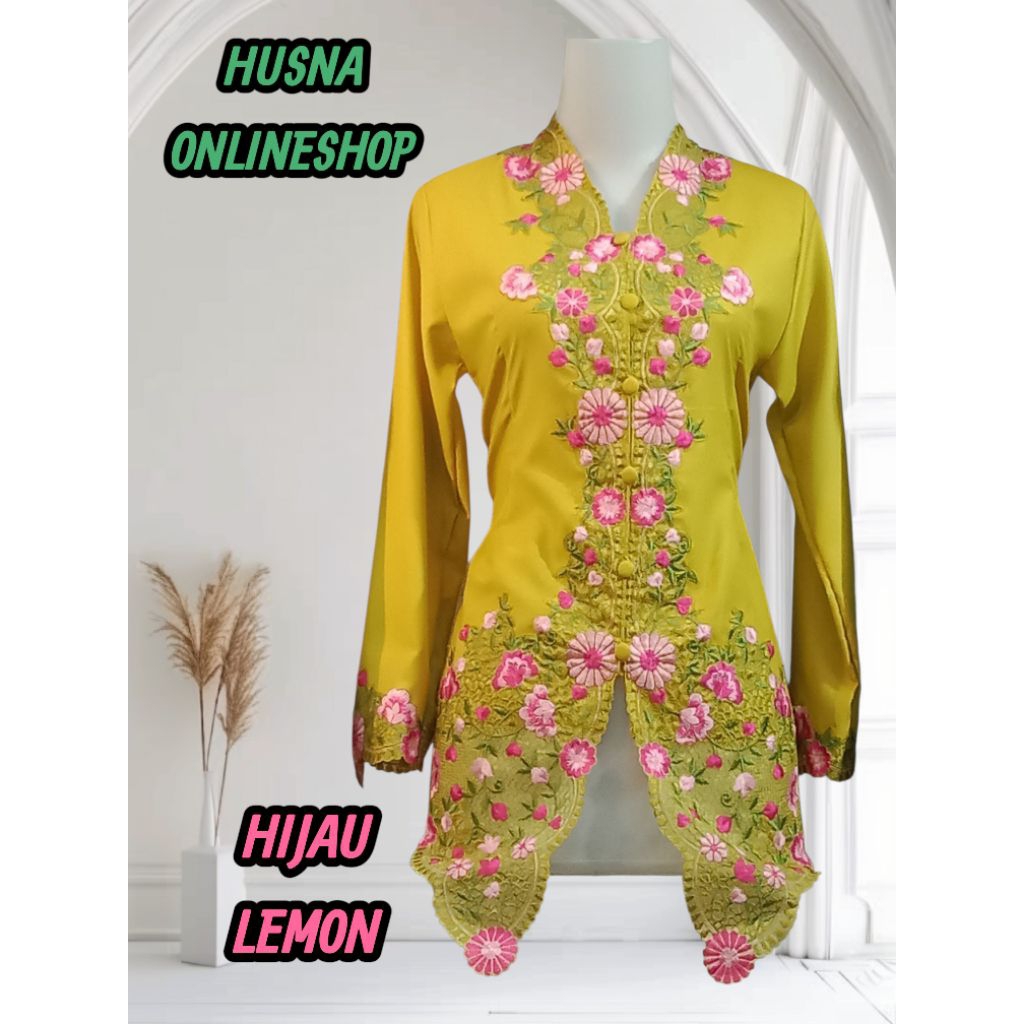 Atasan Kebaya Encim Motif Terbaru/Encim Seragam Kerja/Kebaya Encim Wisuda Jumbo/Adem halus