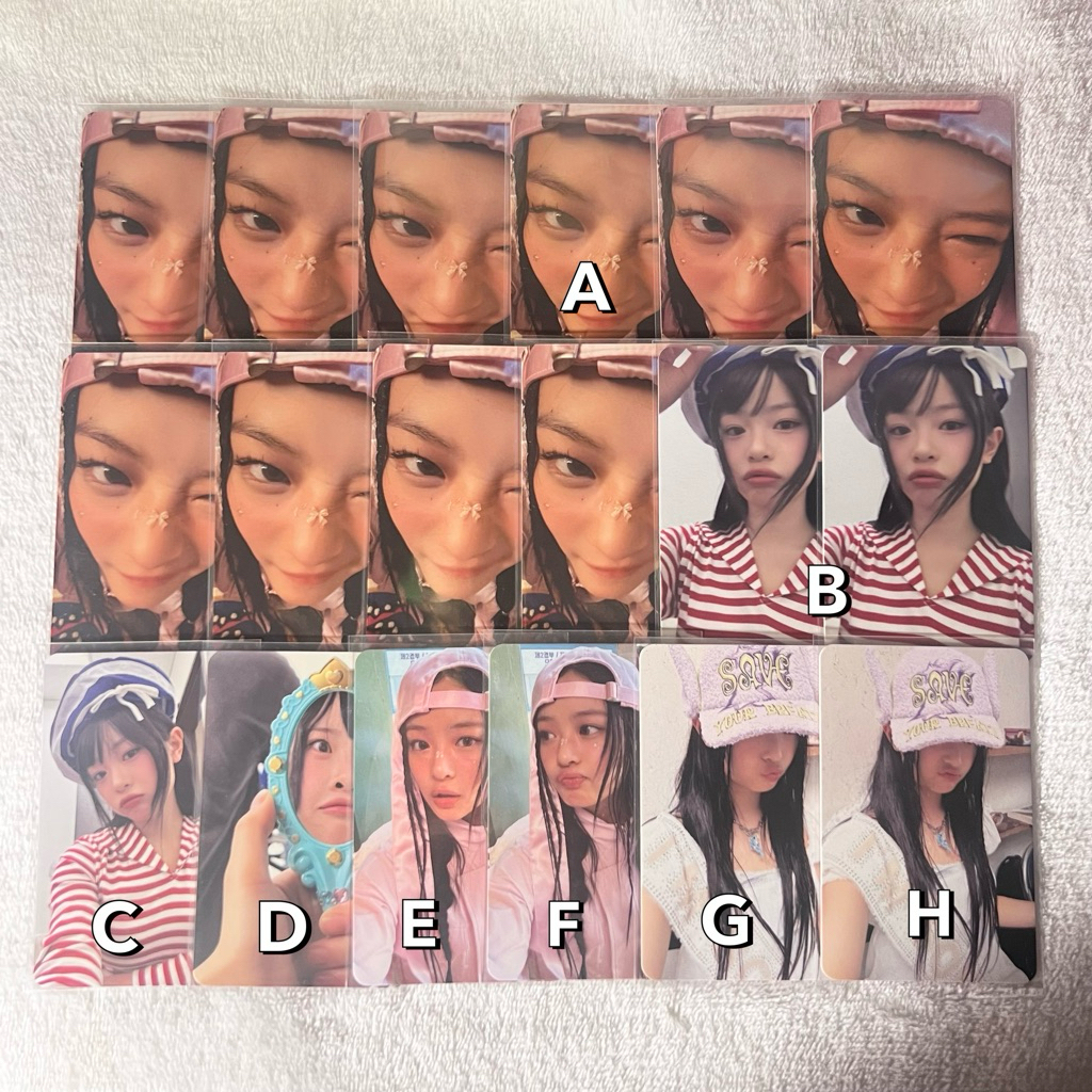 ౨ৎ ｡˚ photocard hanni newjeans season greetings hanzoom 2025 zoom wink sailor pout mirror topi offic