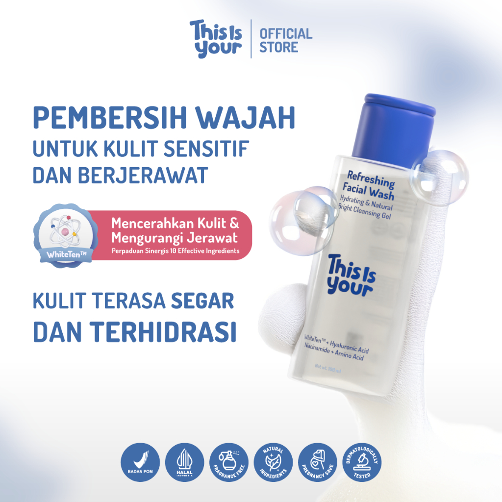 [BEST SELLER] This is Your - Refreshing Facial Wash Natural Bright Cleansing Gel 100ml | Sabun Cuci 
