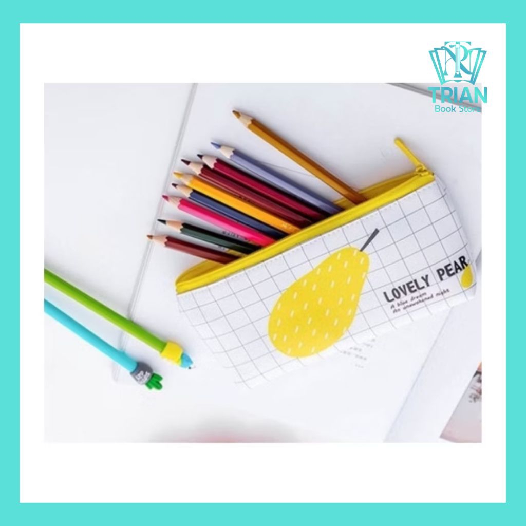 TEMPAT PENSIL PENCIL CASE AESTHETIC KOTAK WADAH ALAT TULIS SEKOLAH KULIAH KANTOR UNIK LUCU