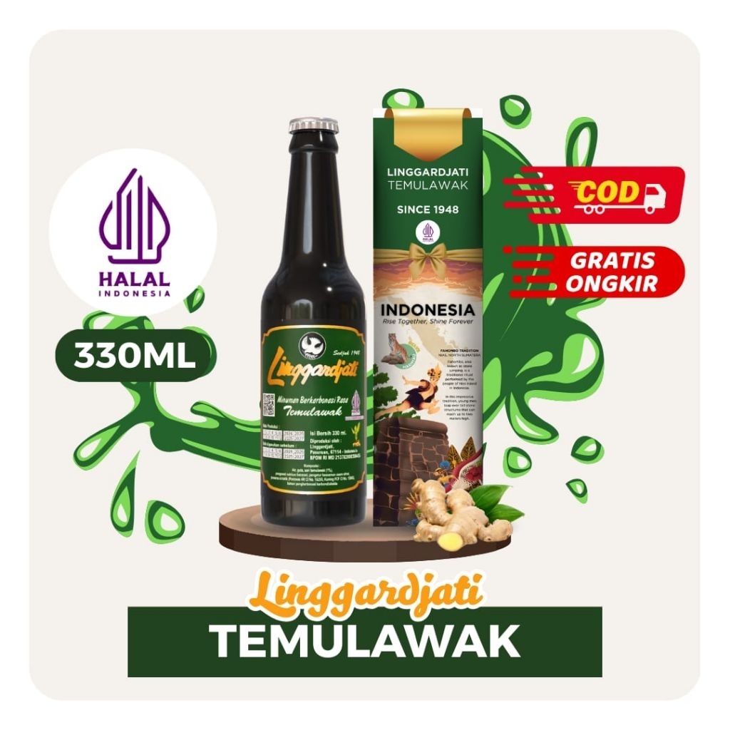 Limun Soda Linggarjati Temulawak 330ml | Linggardjati Halal Termurah