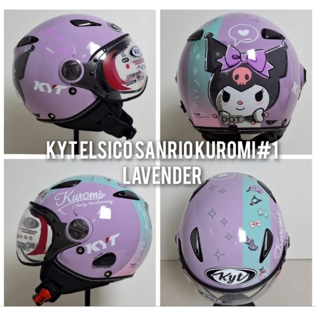 HELM KYT ELSICO MOTIF  KUROMI FULL WARNA ORIGINAL PRODUK