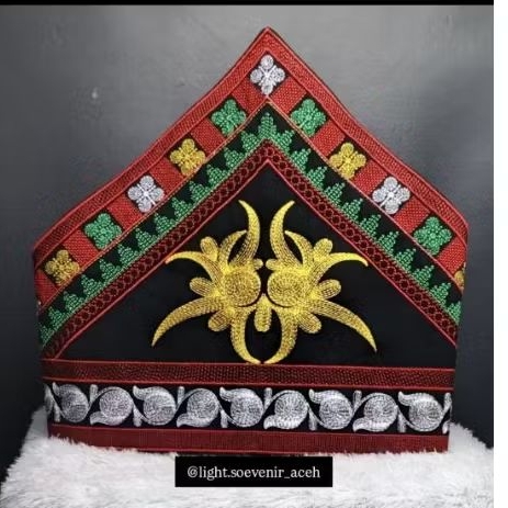 Ikat Kepala Bordiran Khas Kerawang Gayo Aceh/Mahkota Kerawang Gayo/Topi Kerawang Gayo/Bengkulu Keraw