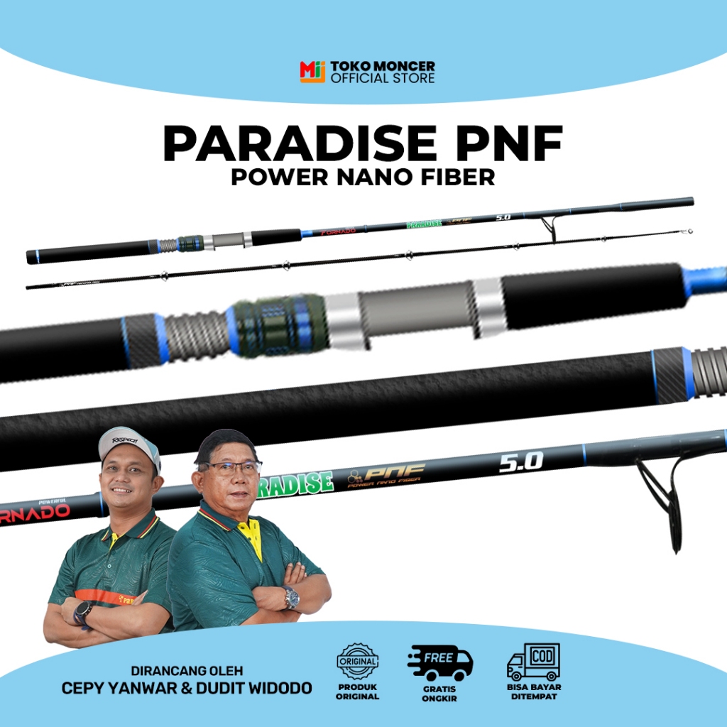 Joran Pancing Paradise II PNF Full EVA & Japan Style - Pancingan Power Nano Fiber Kuat, Ring Presisi