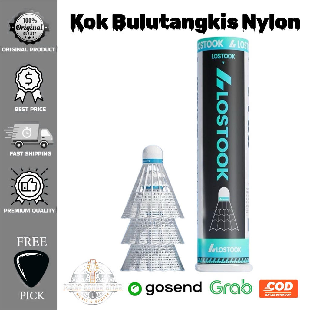 Kok Bulutangkis Badminton 1 Slop isi 12 Bahan Nylon Kualitas Premium
