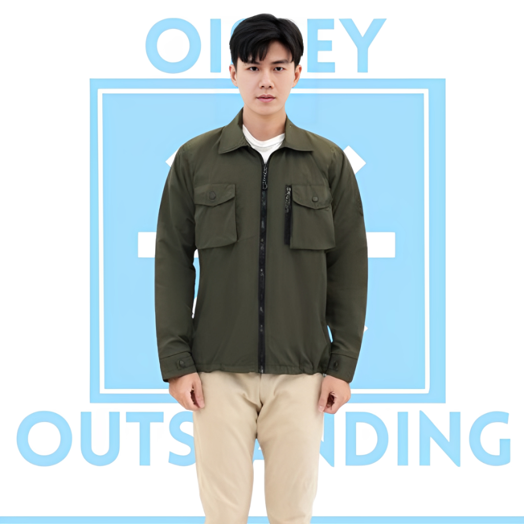Overshirt Jacket - Buckingham Black Mocking Truth - Flux Green Overshirt Jacket Trucker