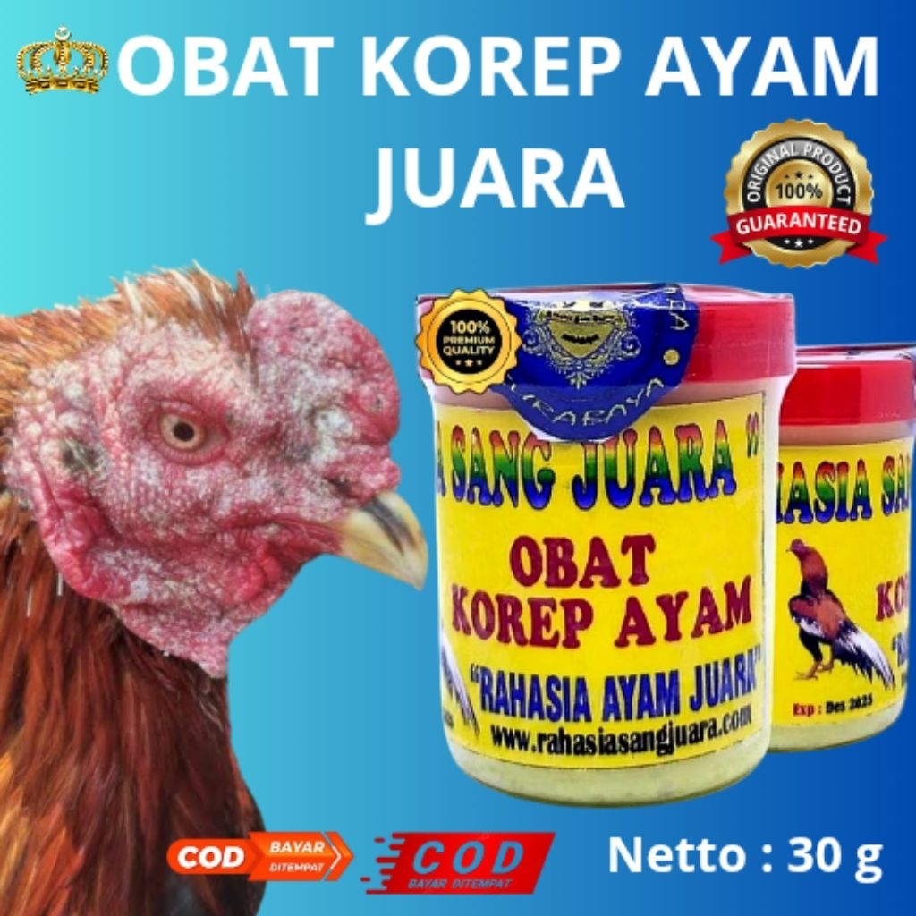 OBAT KOREP AMPUH DAN MANJUR BERKUALITAS TINGGI UNTUK MENGOBATI AYAM KEMASAN SALEP isi 30g