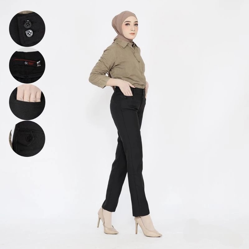 Demost Celana Kerja Wanita Panjang Hitam