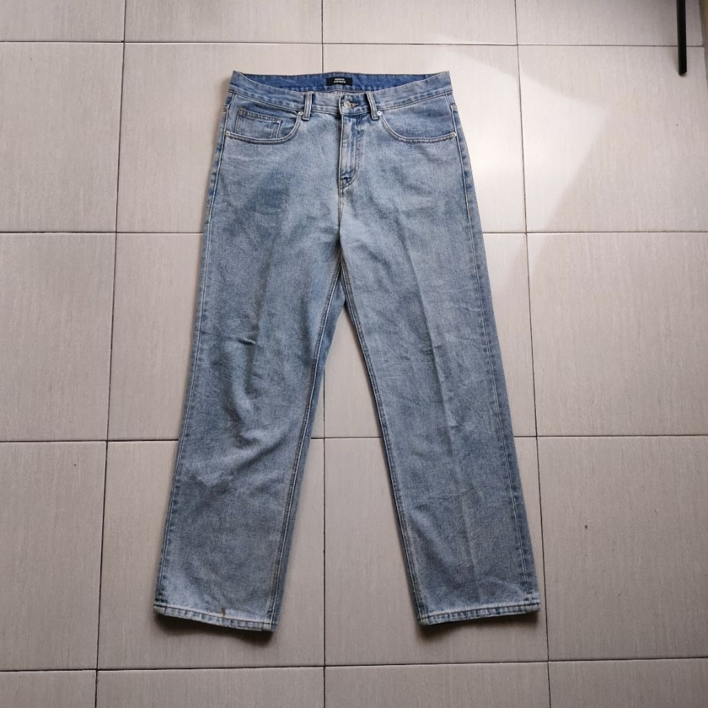 Musinsa Standard Celana Panjang Jeans Blue Washed Loose Fit