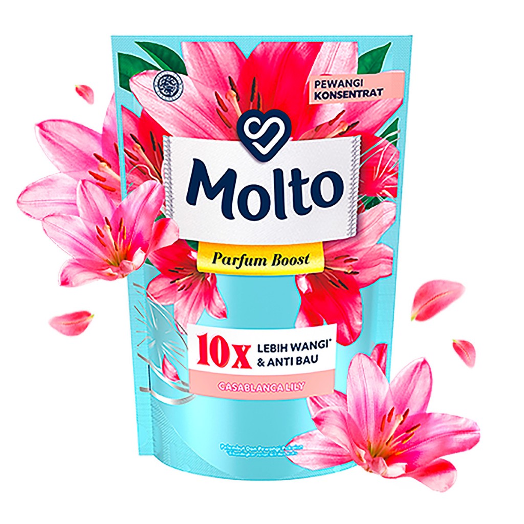 Molto Anti Kusut Pewangi dan Pelembut Pakaian 650 Ml Parfum Boost
