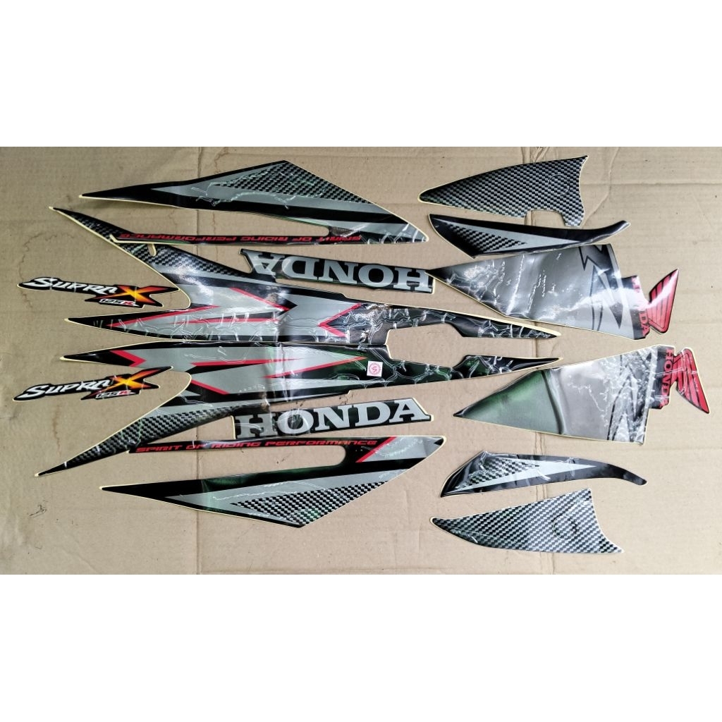 striping sticker decal list Honda Revo lama kapinis hitam 2008-2011 detail original kualitas terjami