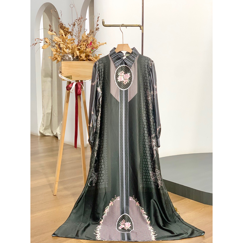 gamis silk motif import