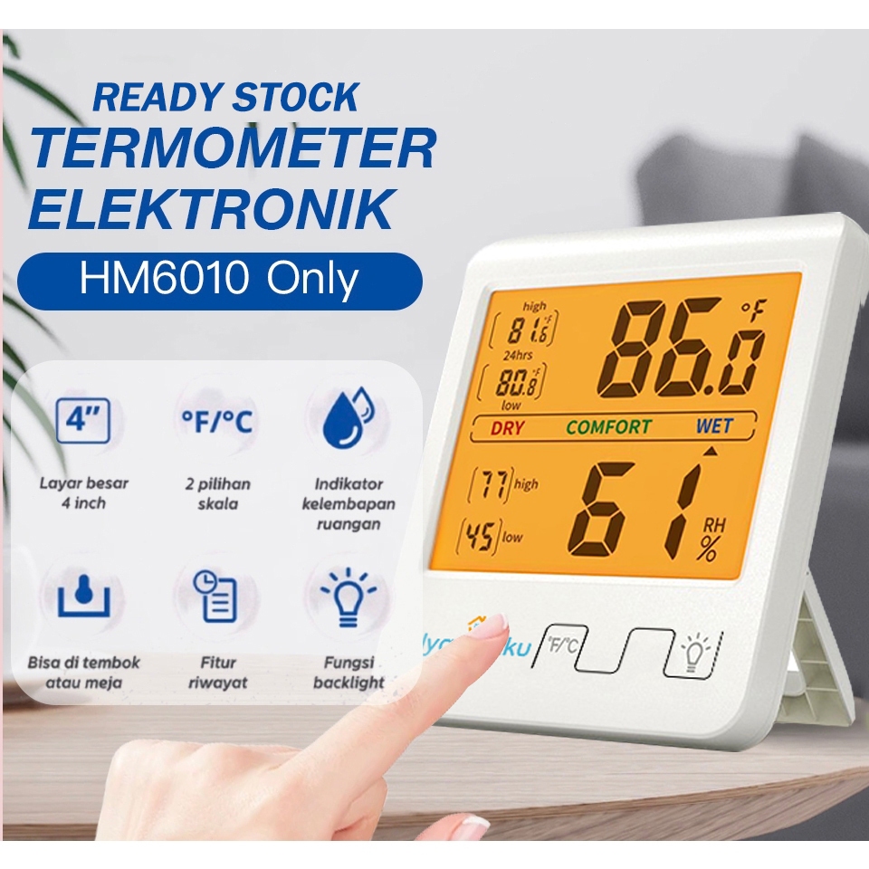 [ready]Hygrometer Thermometer Nyamanku Humidity Meter Hygrometer Thermometer Ukur Lembab Ruangan