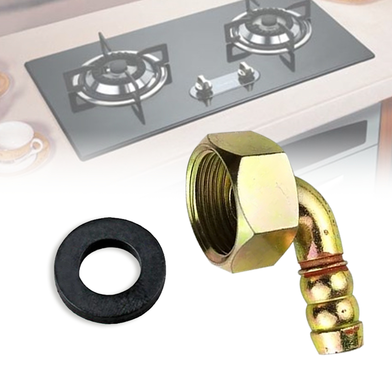 Nepel Selang Gas Sambungan Selang Gas Model Bengkok - Untuk Berbagai Macam Merek Kompor Tanam & Komp