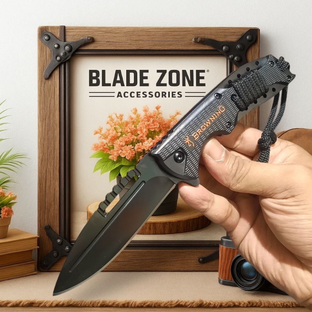 Browning Paracord Survival Knife Outdoor Stainless Tactical "BLACKZONE