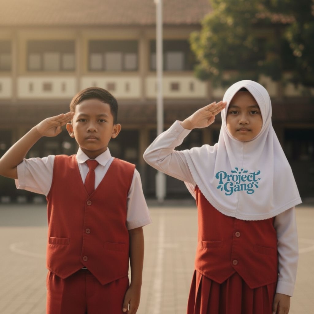 Rompi Anak SD Merah Sekolah Dasar