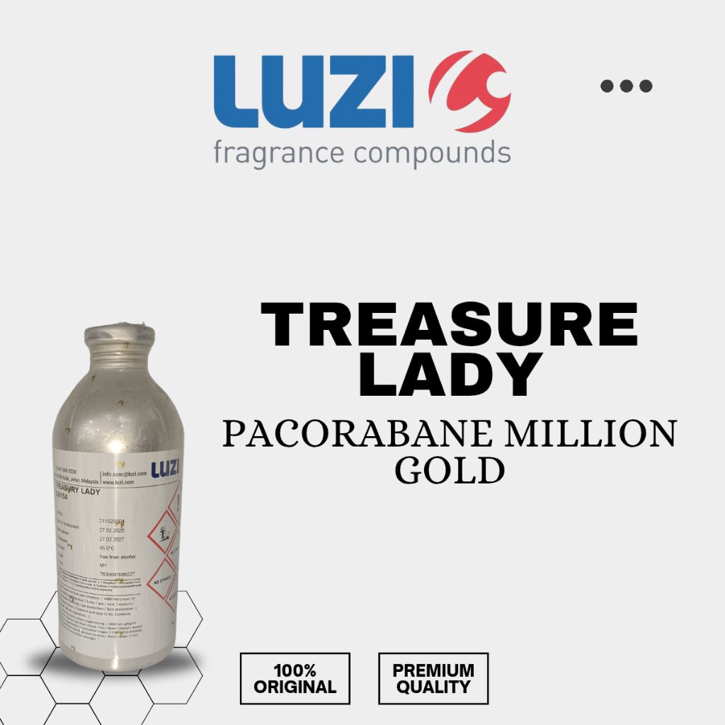 Bibit parfum Pac0rabane Million Gold 500ml SEGEL LUZI TREASURE LADY