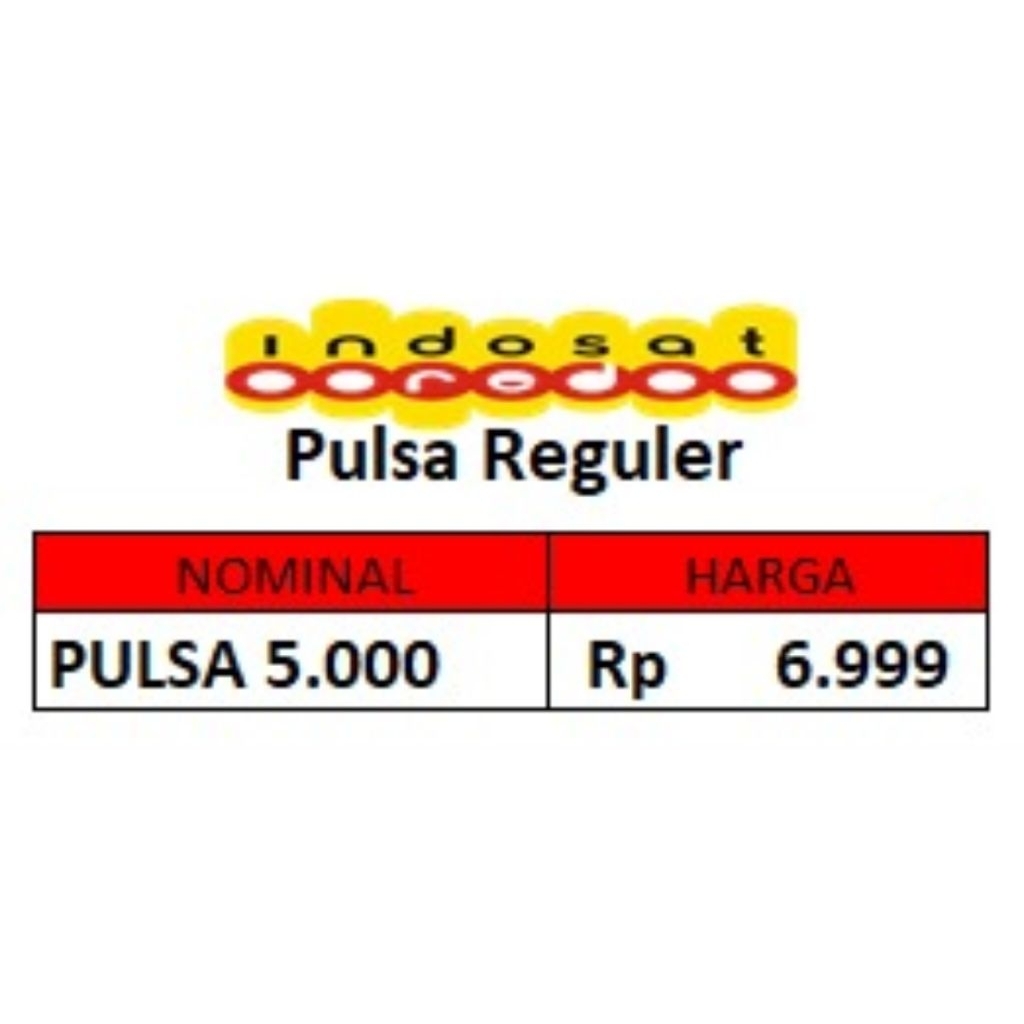 Pulsa 5k Indosat