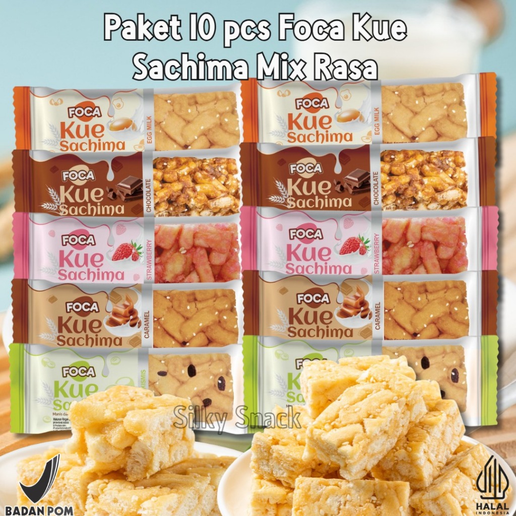 [ HALAL ] Paket 10 pcs FOCA Kue Sachima Mix Rasa