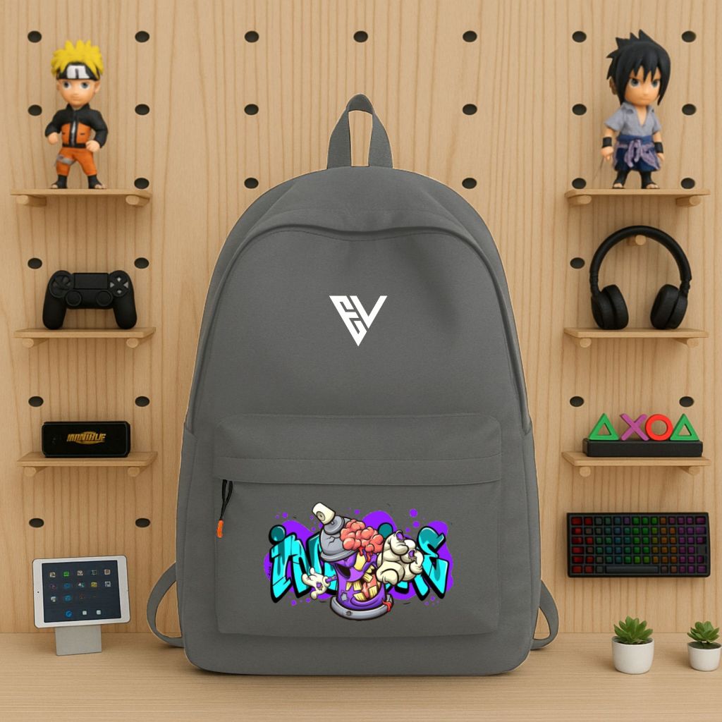 EV.ID Backpack sekolah keren Tas ransel pria wanita Hangout [BS.701]