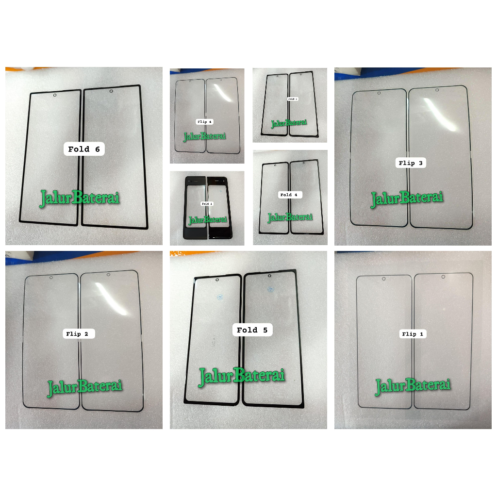 Kaca Lcd Glass Depan Samsung Galaxy Z Flip Fold 1 2 3 4 5 6
