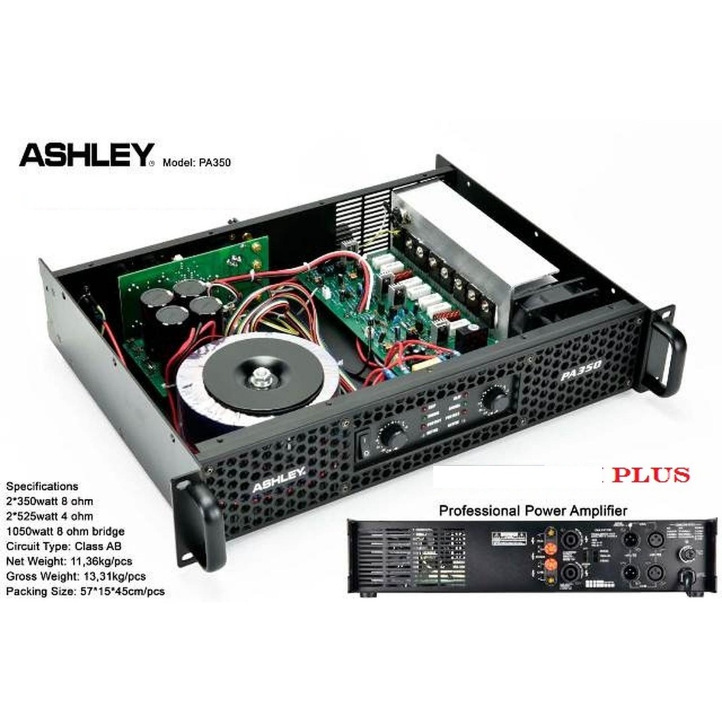 POWER AMPLIFIER ASHLEY PA 350 POWER AMPLI ASHLEY PA350 ORIGINAL