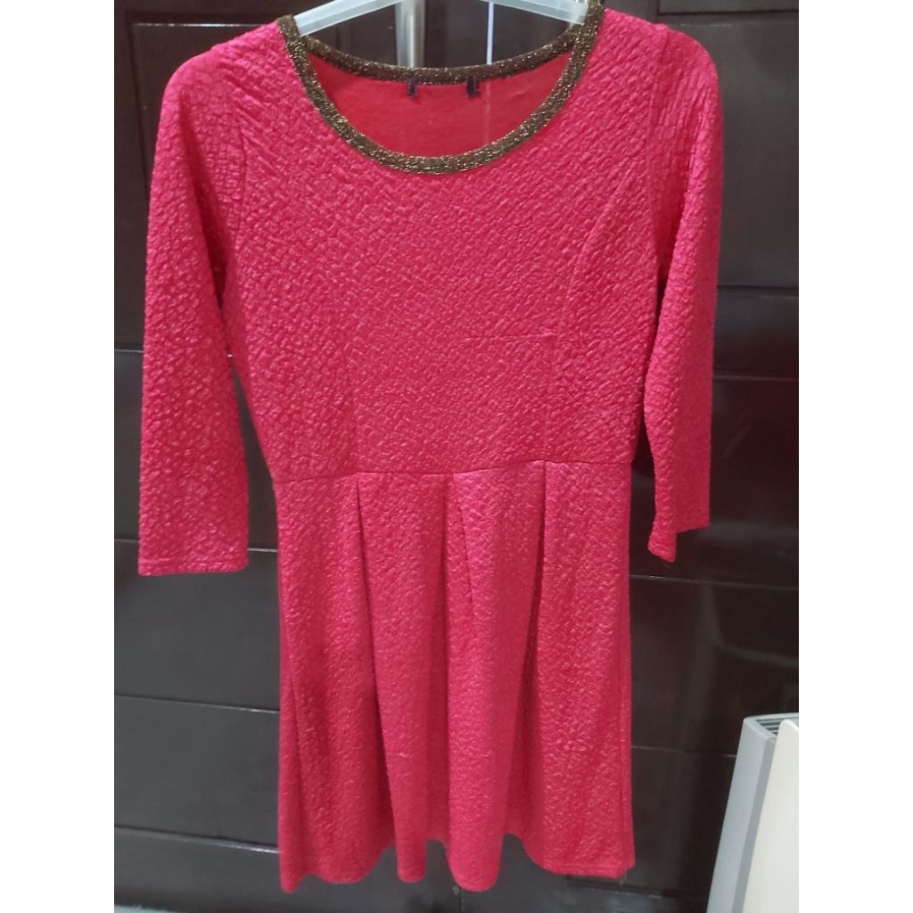 dress pink fuchsia preloved
